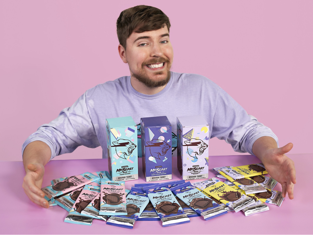 Feastables chocolate bars are a MrBeast first!