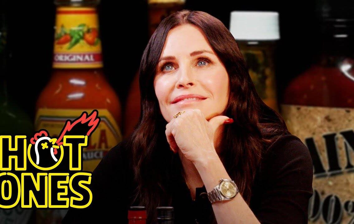 Courteney Cox Goes Scorcher Hot on “Hot Ones”