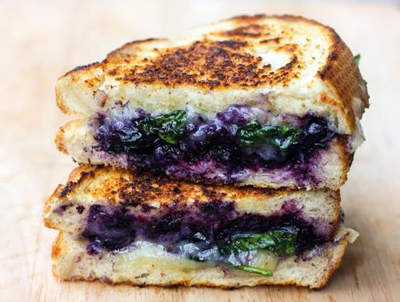 20 Super Sandwich Recipes - Grilled Cheese with Blueberry, Basil, & Moringa - Kuli Kuli Foods