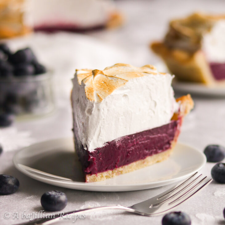 Lemon Pie with Blueberry Meringue