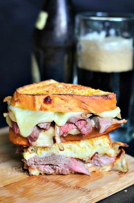 Steak & Onion Grilled Cheese recipe