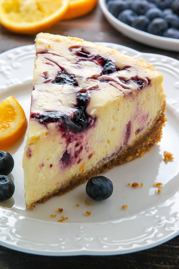 Lemon-blackberry cheesecake