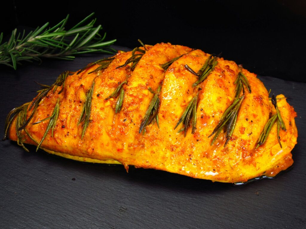 a close up of a piece of food on a table