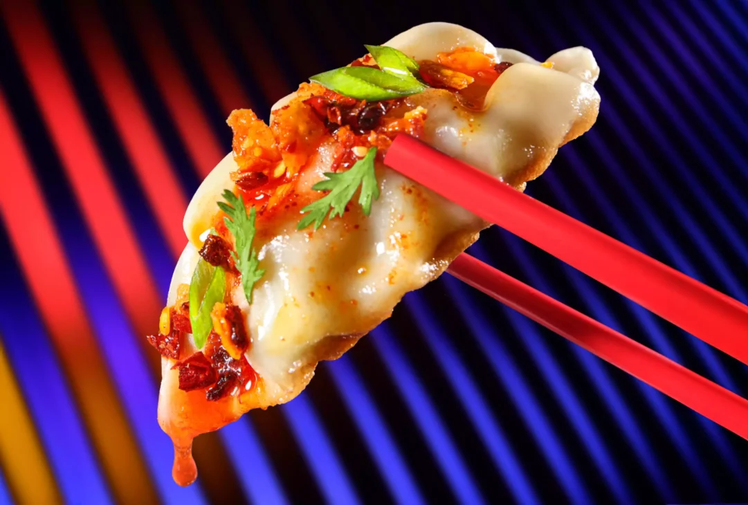 Doritos Flamin’ Hot Nacho Veggie Dumplings