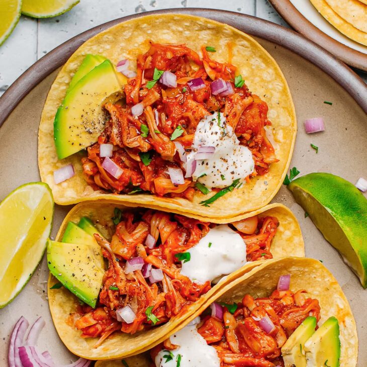 Jackfruit tikka tacos